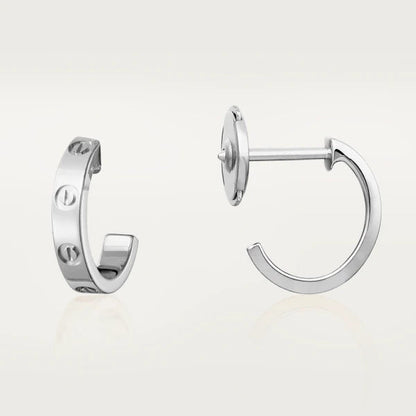 [Crown & Jewelry]LOVE EARRINGS 2.65MM SILVER