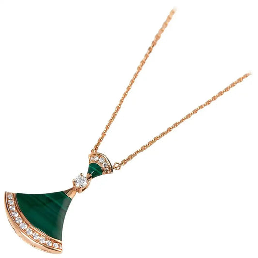 [Crown & Jewelry]DREAM NECKLACE MALACHITE DIAMOND