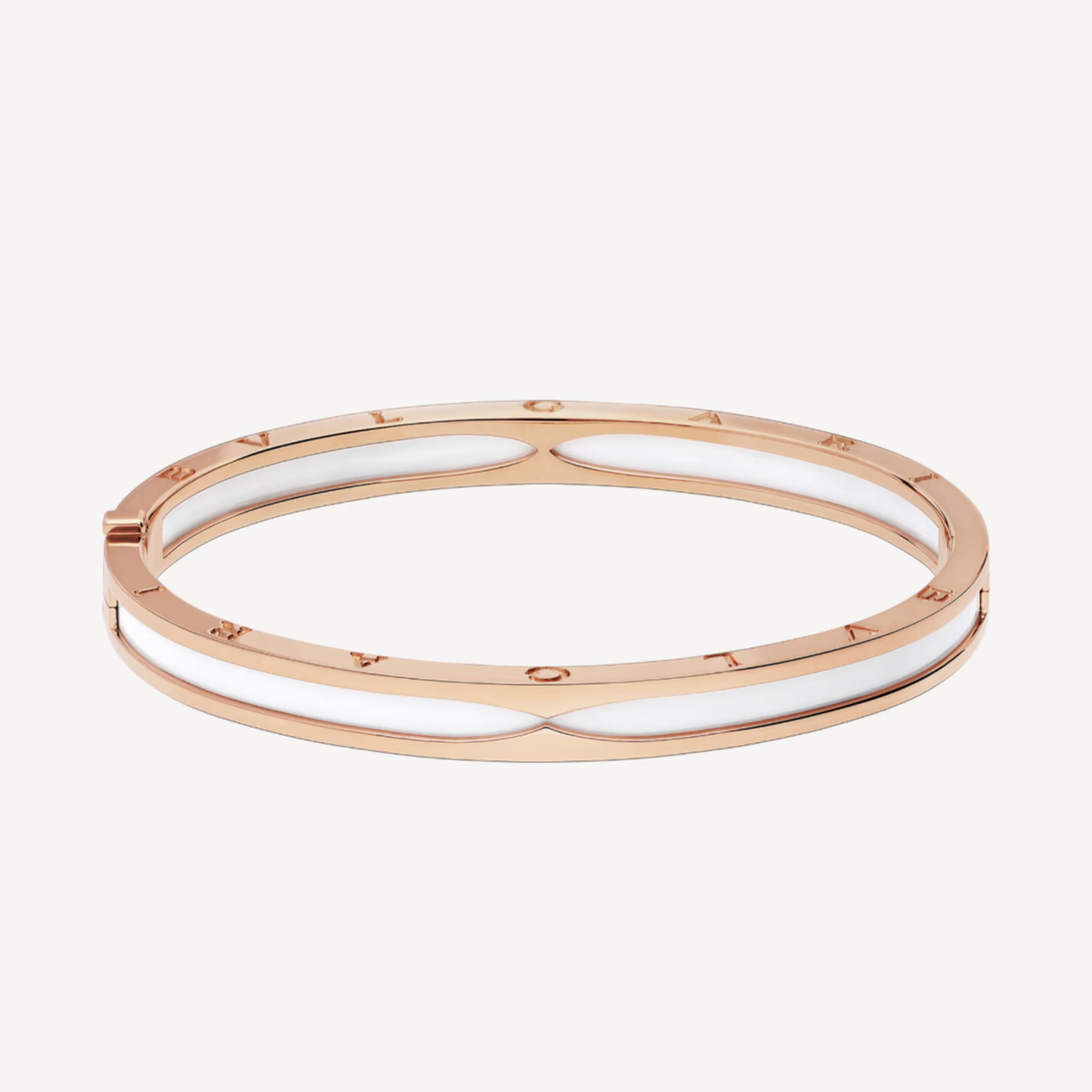 [Crown & Jewelry]ZERO 1 PINK GOLD WITH WHITE CERAMIC BRACELET
