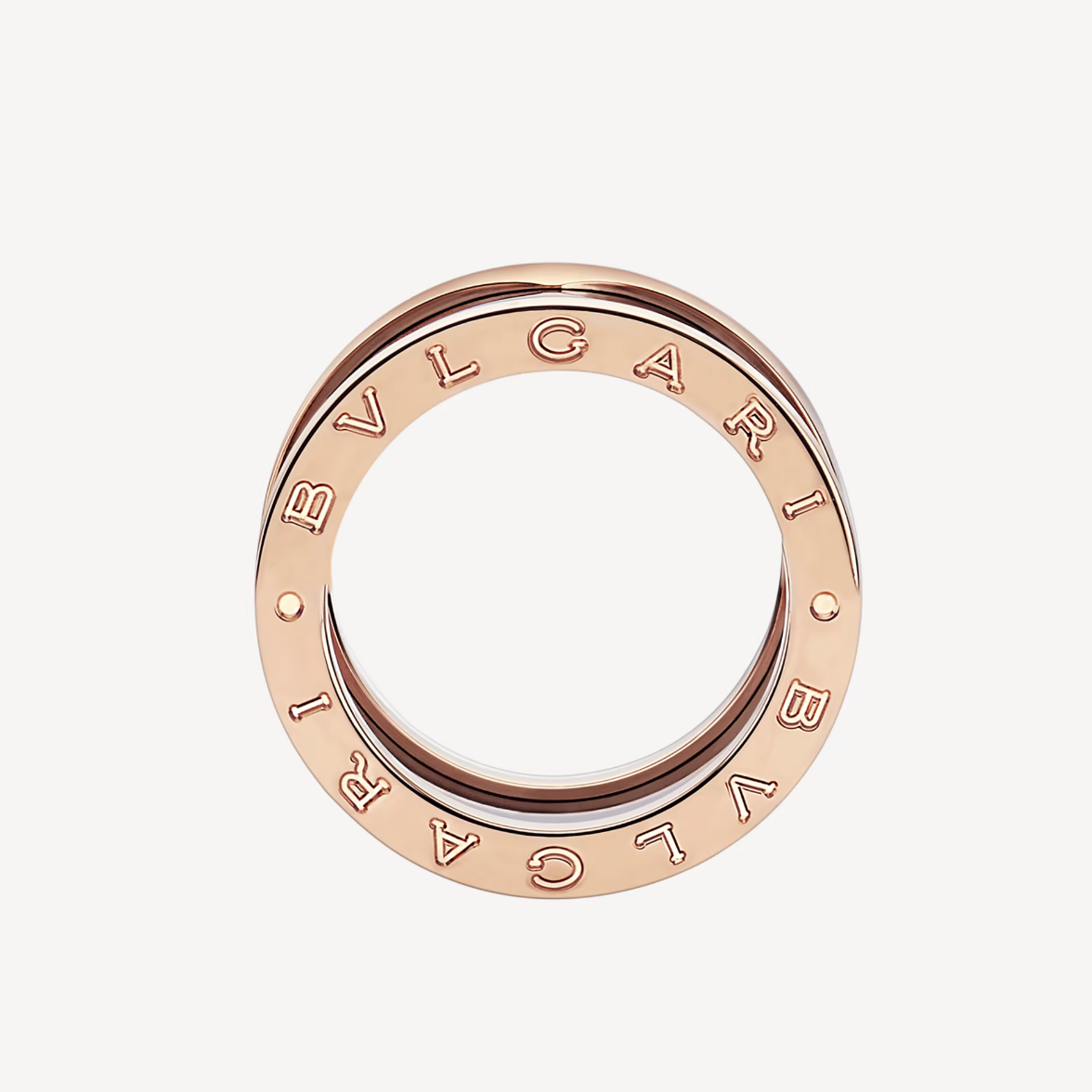 [Crown & Jewelry]ZERO 1 FOUR-BAND LOOPS AND BLACK CERAMIC SPIRAL PINK GOLD RING
