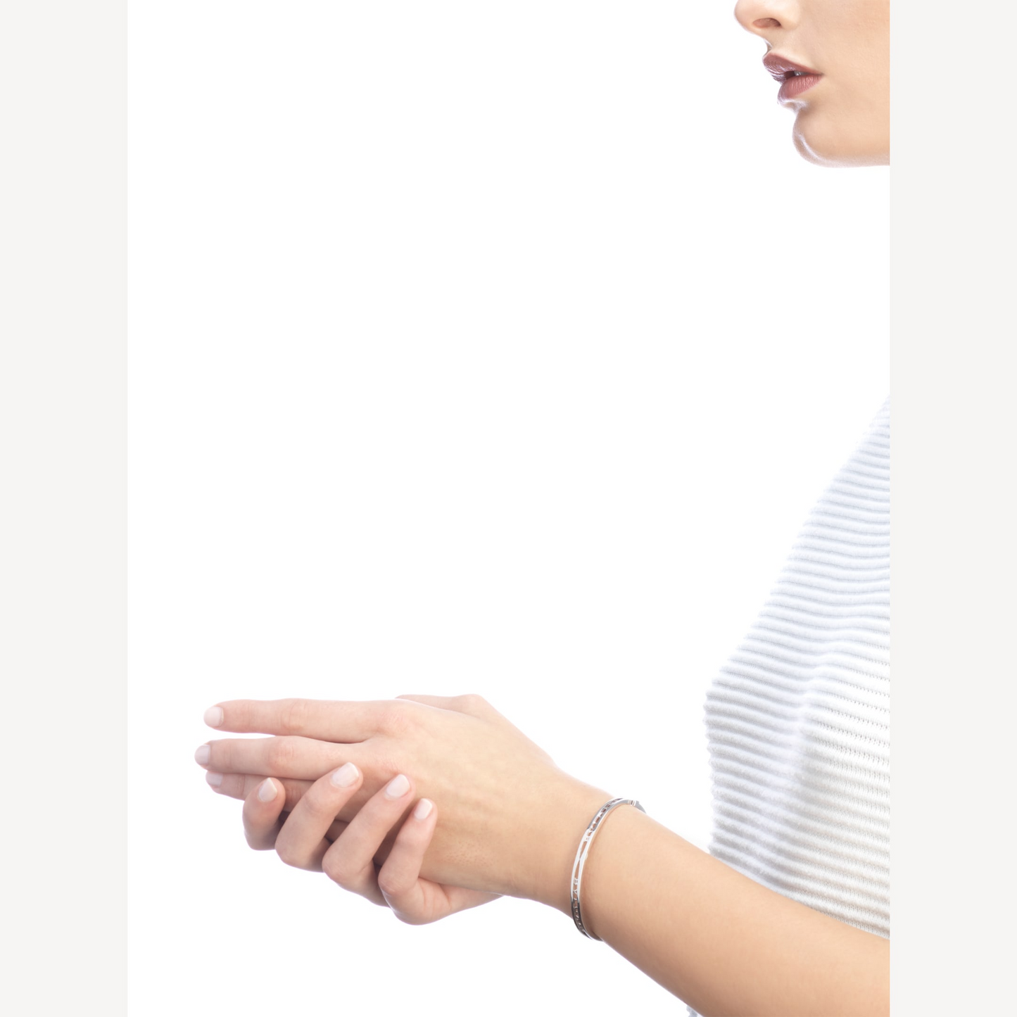 [Crown & Jewelry]ZERO 1 SPIRAL LOGO SILVER BRACELET