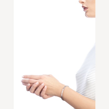 [Crown & Jewelry]ZERO 1 SPIRAL LOGO SILVER BRACELET