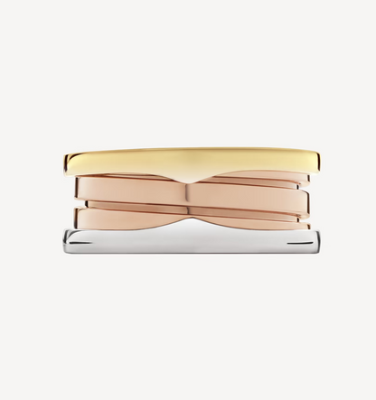 [Crown & Jewelry]ZERO 1 THREE-BAND ROSE WHITE AND YELLOW RING