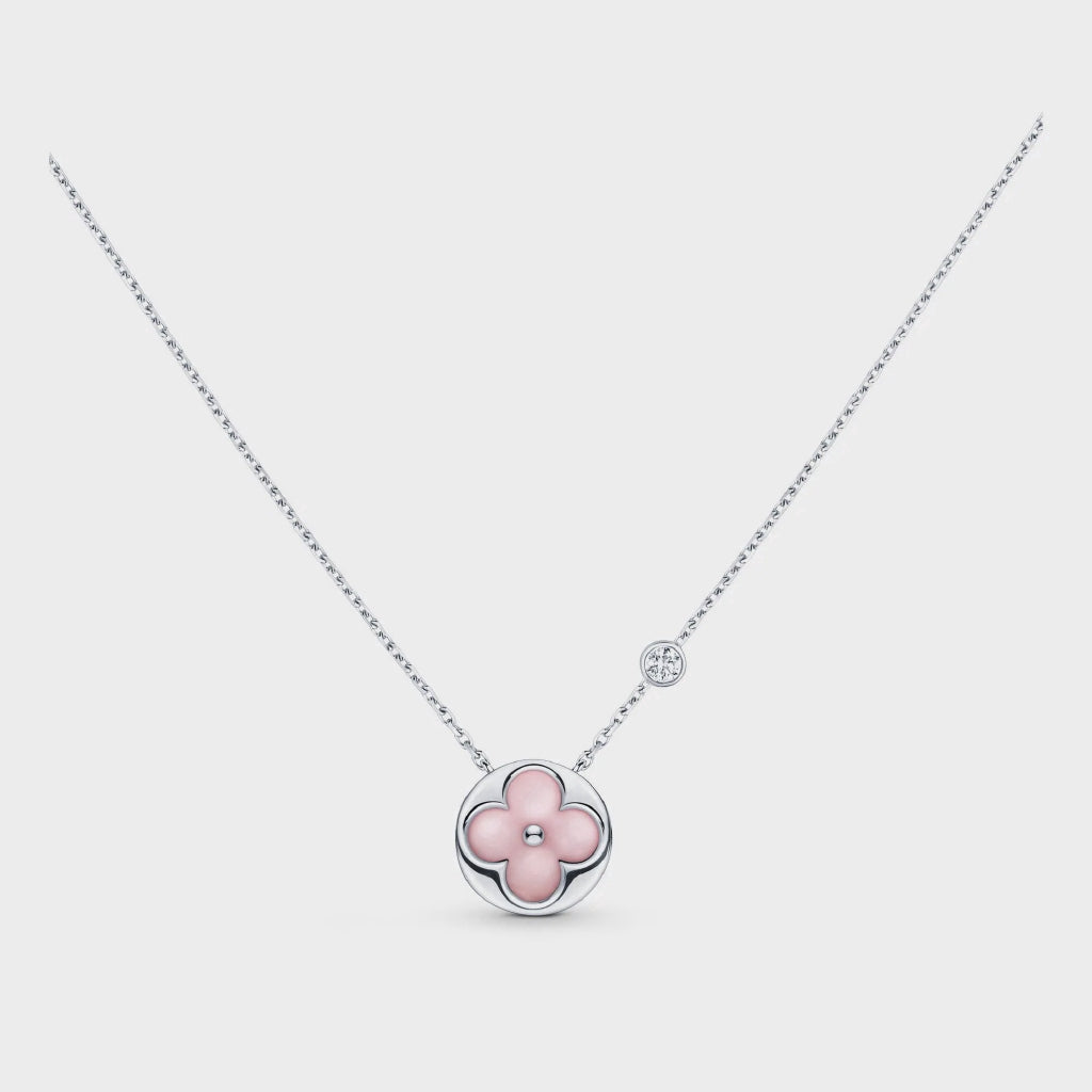 [Crown & Jewelry]SUN MOTIF PINK MOP SILVER BRACELET