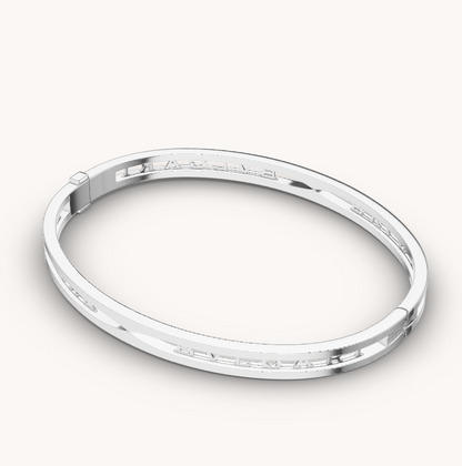 [Crown & Jewelry]ZERO 1 SPIRAL LOGO SILVER BRACELET