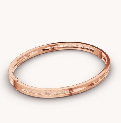 [Crown & Jewelry]ZERO 1 SPIRAL LOGO PINK GOLD BRACELET