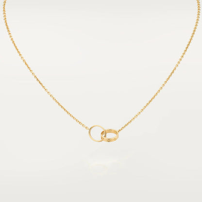 [Crown & Jewelry]LOVE NECKLACE DOUBLE RING GOLD