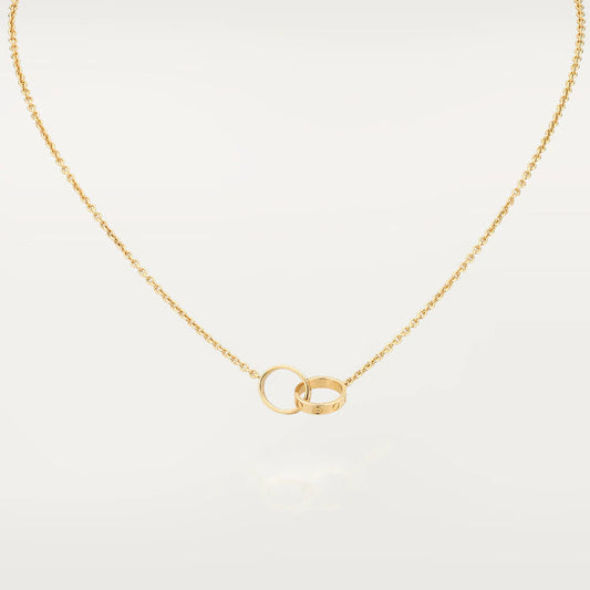 [Crown & Jewelry]LOVE NECKLACE DOUBLE RING GOLD