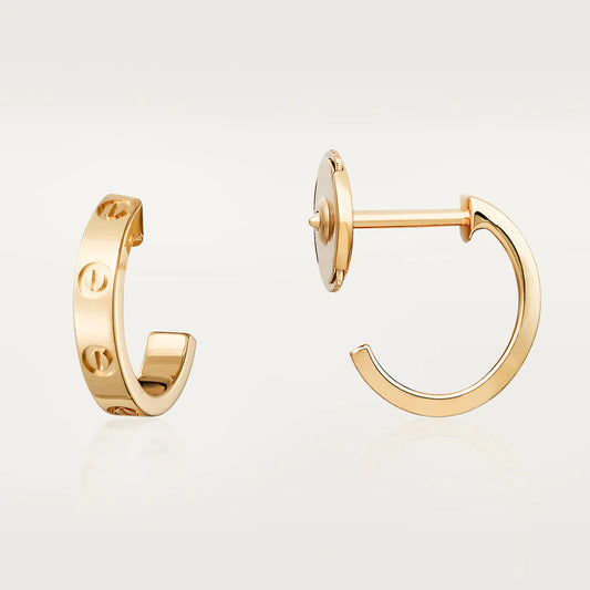 [Crown & Jewelry]LOVE EARRINGS 2.65MM PINK GOLD