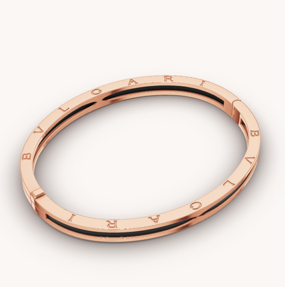 [Crown & Jewelry]ZERO 1 PINK GOLD WITH BLACK CERAMIC BRACELET