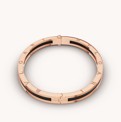 [Crown & Jewelry]ZERO 1 PINK GOLD WITH BLACK CERAMIC BRACELET