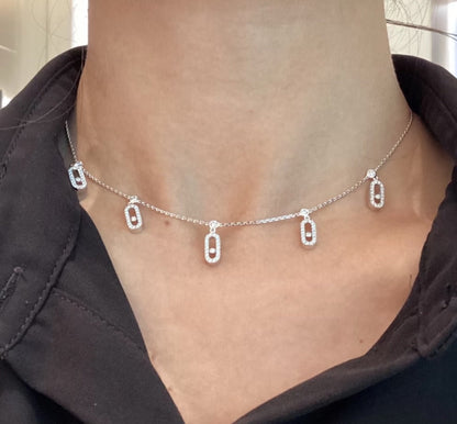 [Crown & Jewelry] MK 5 SLIDING DIAMOND NECKLACE