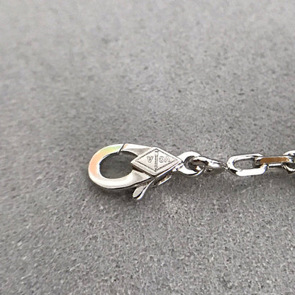 [Crown & Jewelry]CLOVER 5 MOTIF ONYXS DIAMOND BRACELET SILVER