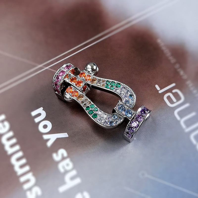 [Crown & Jewelry]FORCE LARGE HORSESHOE  COLORED DIAMOND BRACELET ROSE GOLD