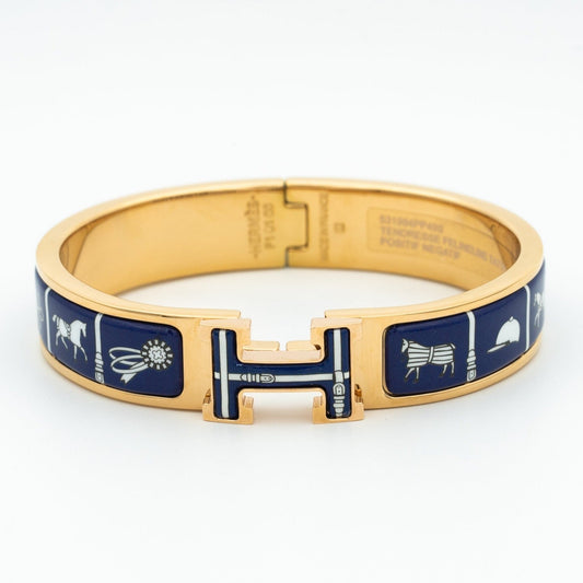 [Crown & Jewelry]H BRACELET BLUE CERAMIC