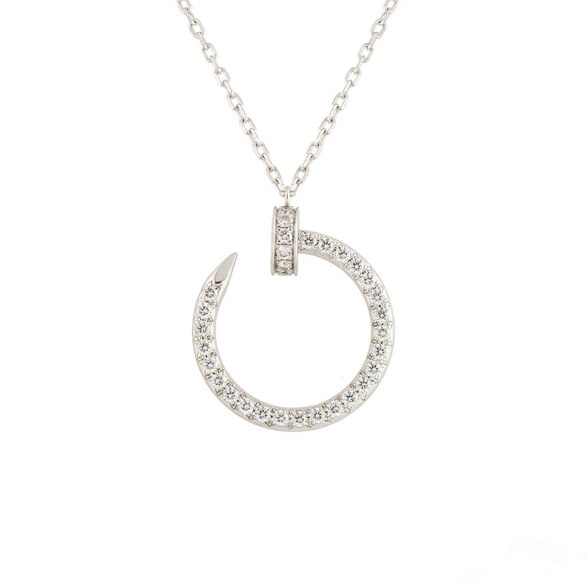 [Crown & Jewelry]JUSTE NECKLACE SILVER DIAMONDS