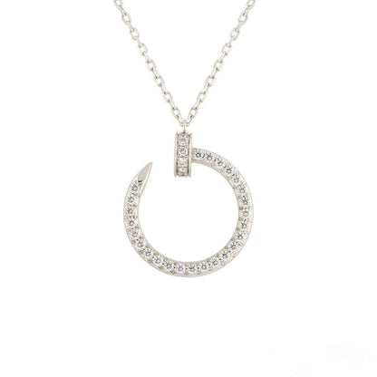 [Crown & Jewelry]JUSTE NECKLACE SILVER DIAMONDS