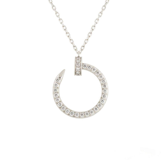 [Crown & Jewelry]JUSTE NECKLACE SILVER DIAMONDS