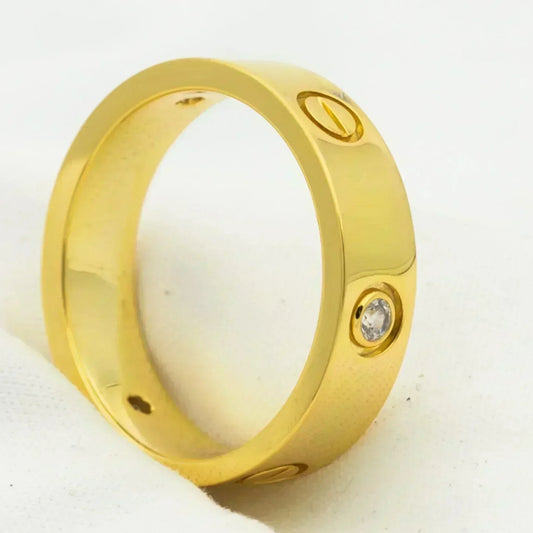[Crown & Jewelry]LOVE RING 5.5MM 3 DIAMONDS GOLD