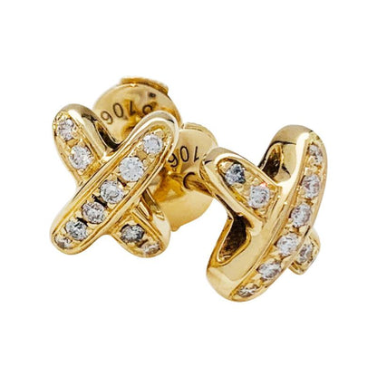 [Crown & Jewelry]JEUX DE GOLD DIAMOND EARRINGS