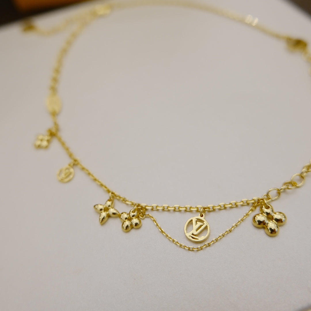 [Crown & Jewelry]BLOOMING SUPPLE NECKLACE BRASS