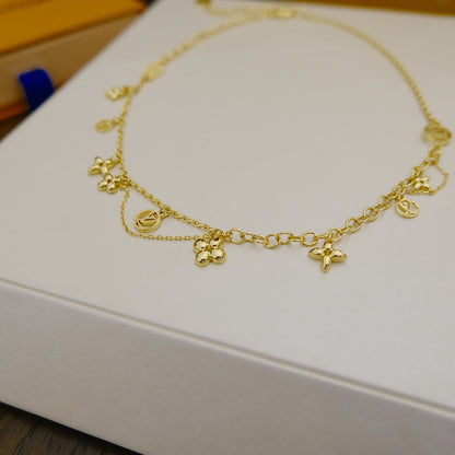[Crown & Jewelry]BLOOMING SUPPLE NECKLACE BRASS