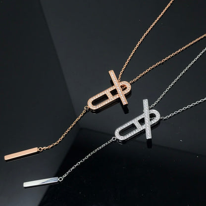 [Crown & Jewelry]HM NECKLACE PLATINUM ROSE GOLD DIAMOND