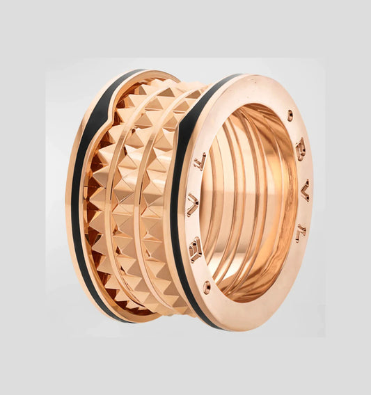 [Crown & Jewelry]ZERO 1 ROCK BLACK CERAMIC PINK GOLD LARGE MODEL