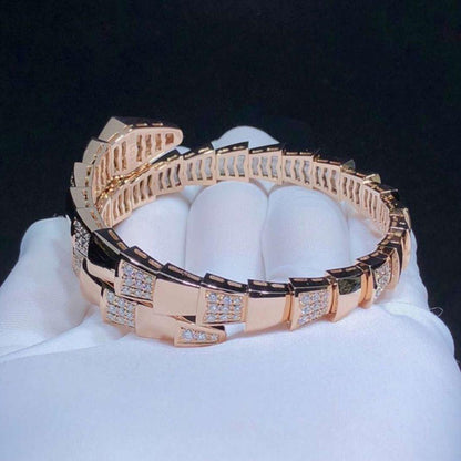 [Crown & Jewelry]SERPENTI WIDE BRACELET PINK GOLD DIAMOND