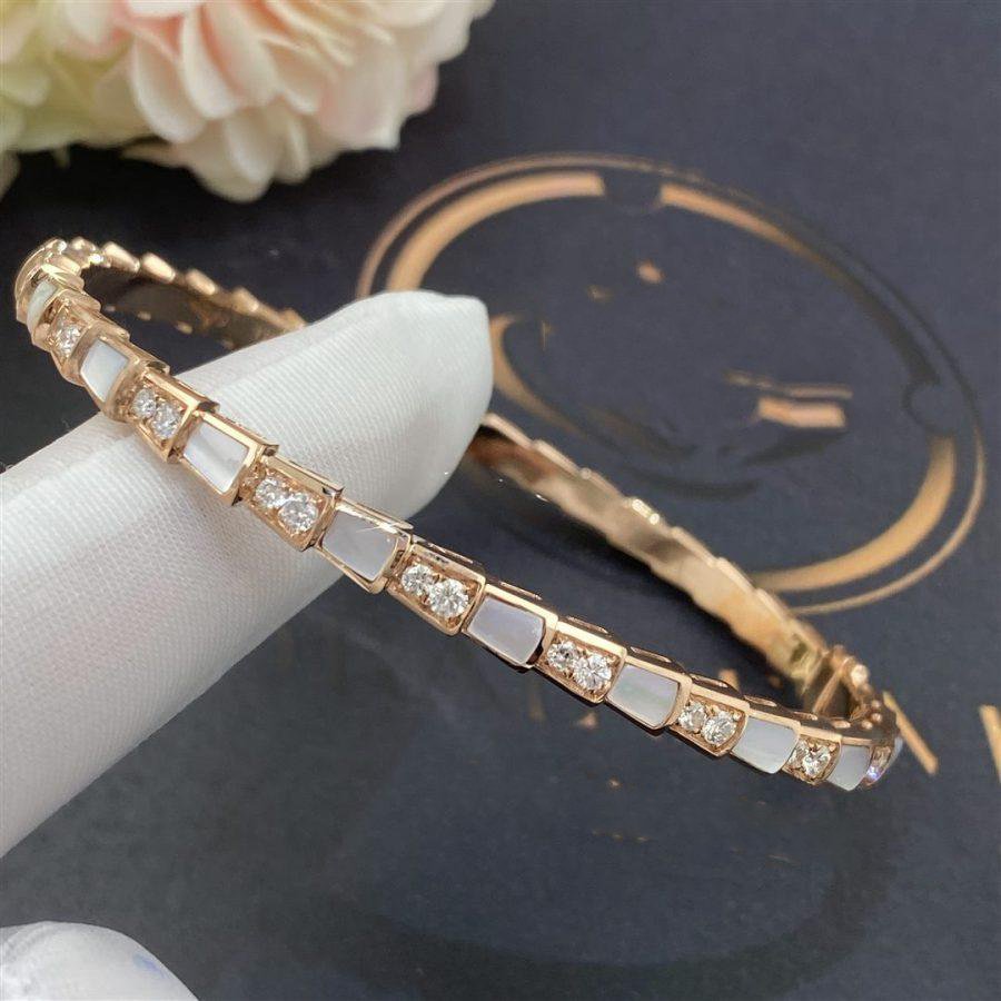 [Crown & Jewelry]SERPENTI BRACELET PINK GOLD MOP DIAMOND