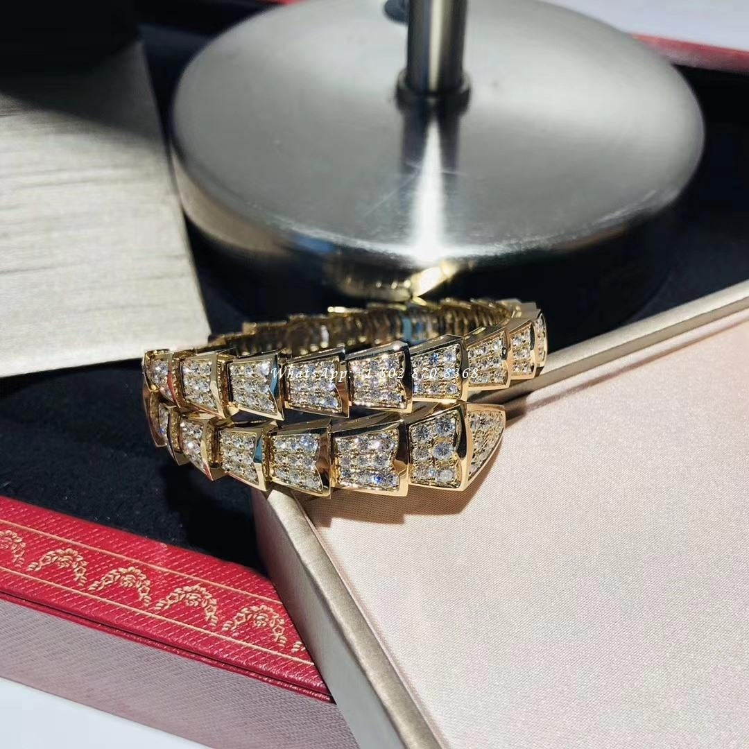 [Crown & Jewelry]SERPENTI BRACELET 8MM GOLD DIAMOND