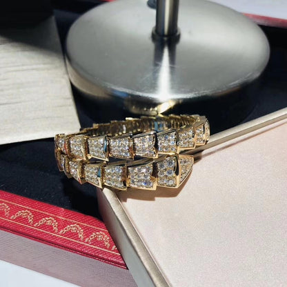 [Crown & Jewelry]SERPENTI BRACELET 8MM GOLD DIAMOND