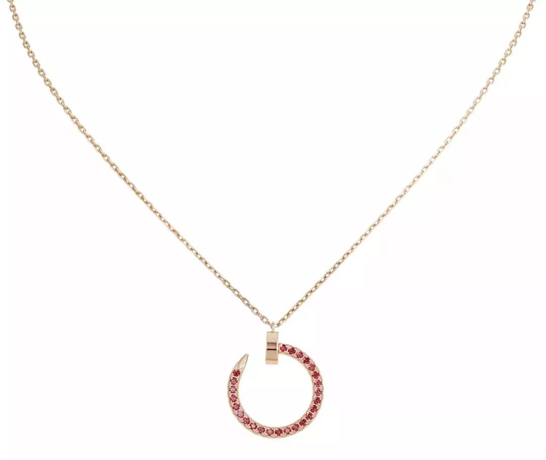[Crown & Jewelry]JUSTE NECKLACE GOLD RED DIAMONDS