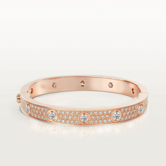 [Crown & Jewelry]LOVE BRACELET 6.1MM DIAMOND-PAVED 10 BIG DIAMONDS