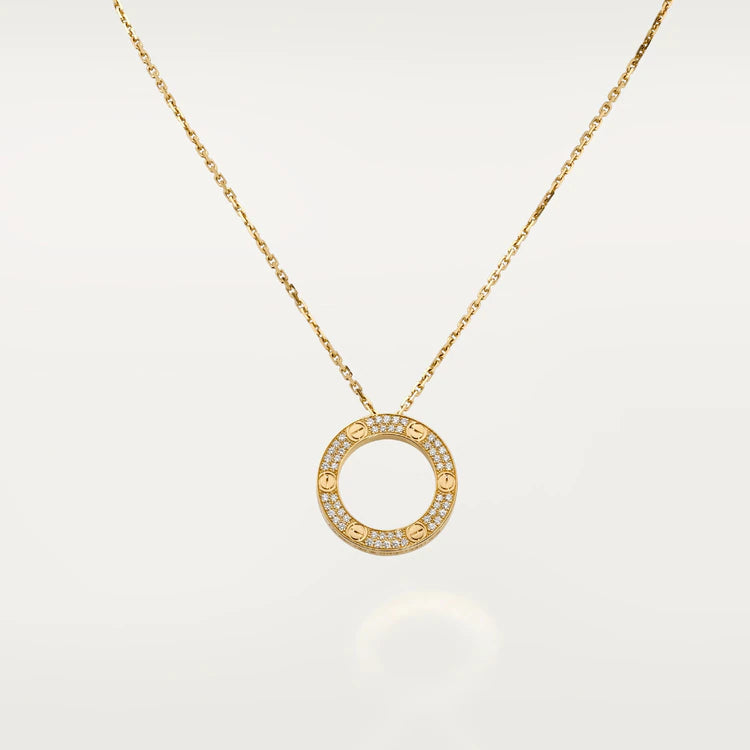 [Crown & Jewelry]LOVE NECKLACE ADJUSTABLE ROSE GOLD
