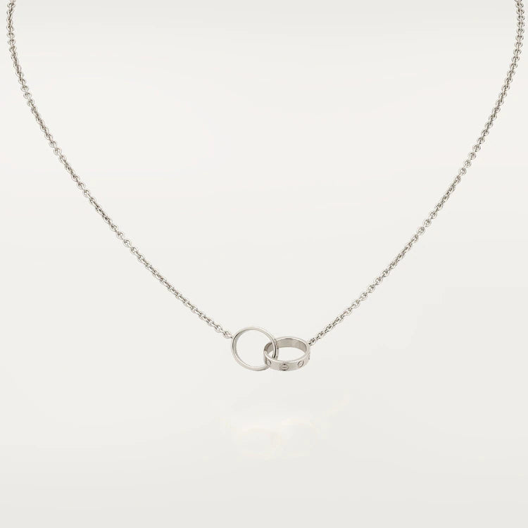 [Crown & Jewelry]LOVE NECKLACE PINK GOLD AND SILVER
