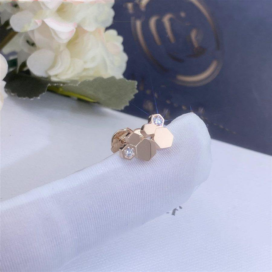 [Crown & Jewelry]BEE LOVE PINK GOLD DIAMOND EARRINGS