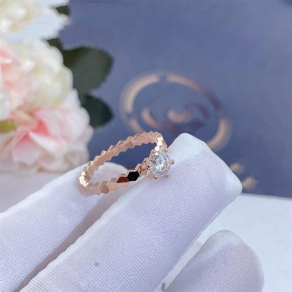 [Crown & Jewelry]BEE LOVE RING PINK GOLD 1 DIAMOND
