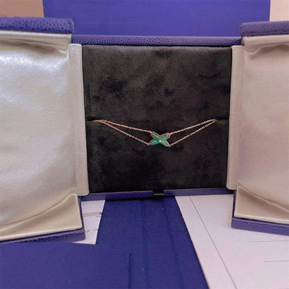 [Crown & Jewelry]JEUX BRACELET MALACHITE PINK GOLD 1 DIAMOND