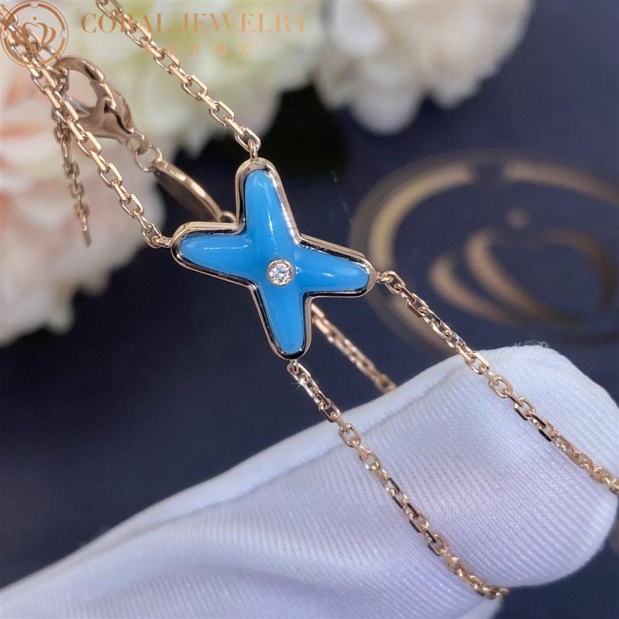 [Crown & Jewelry]JEUX BRACELET TURQUOISE PINK GOLD 1 DIAMOND