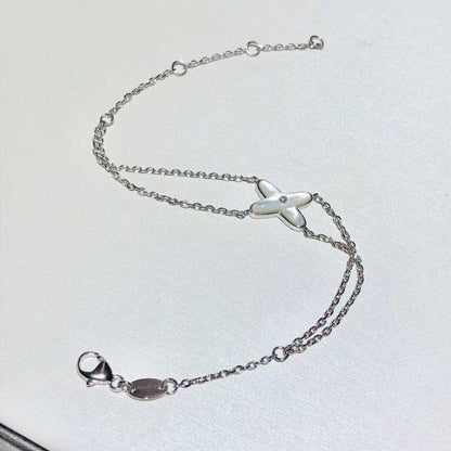 [Crown & Jewelry]JEUX BRACELET WHITE MOP SILVER 1 DIAMOND