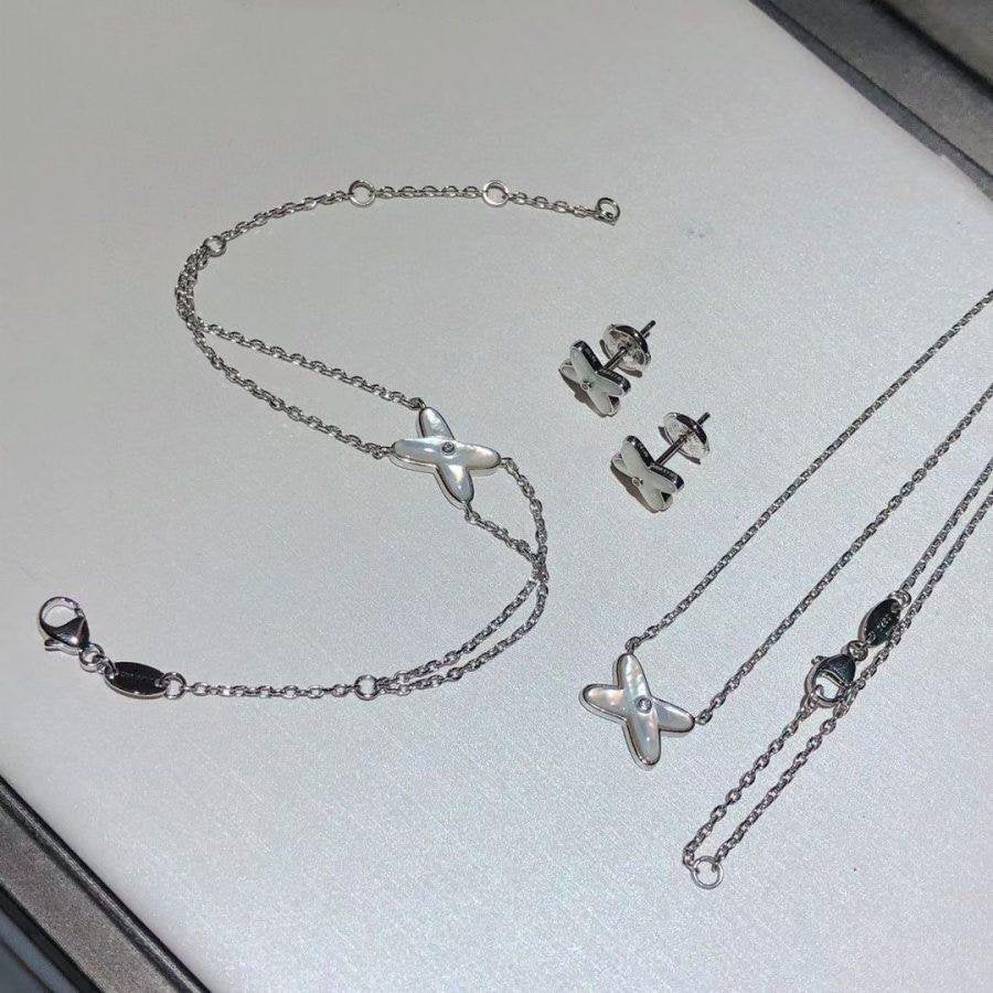 [Crown & Jewelry]JEUX BRACELET WHITE MOP SILVER 1 DIAMOND