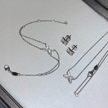 [Crown & Jewelry]JEUX BRACELET WHITE MOP SILVER 1 DIAMOND