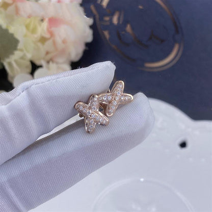 [Crown & Jewelry]JEUX DE PINK GOLD DIAMOND EARRINGS