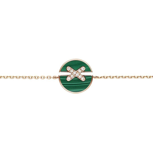 [Crown & Jewelry]JEUX DE BRACELET MALACHITE PINK GOLD DIAMONDS