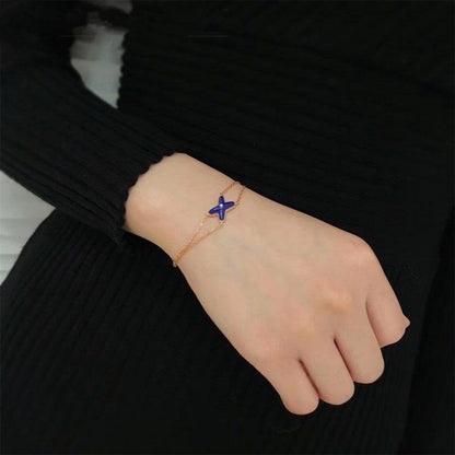 [Crown & Jewelry]Hollow Design Four-Leaf Clover Flower Shape Ring