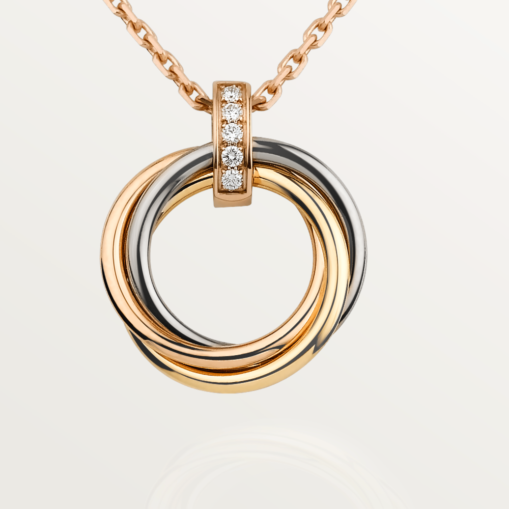 [Crown & Jewelry]TRINITY NECKLACE GOLD  DIAMONDS