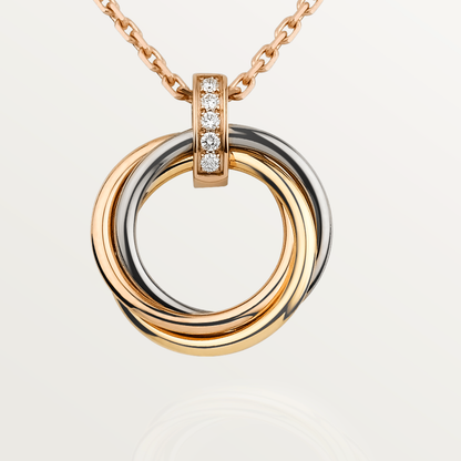 [Crown & Jewelry]TRINITY NECKLACE GOLD  DIAMONDS