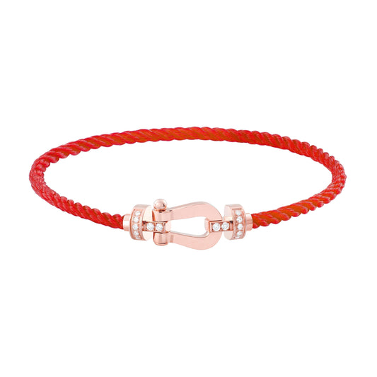 [Crown & Jewelry]FORCE 10 HALF DIAMOND PINK GOLD RED CORDERI LARGE AND MEDIUM MODEL