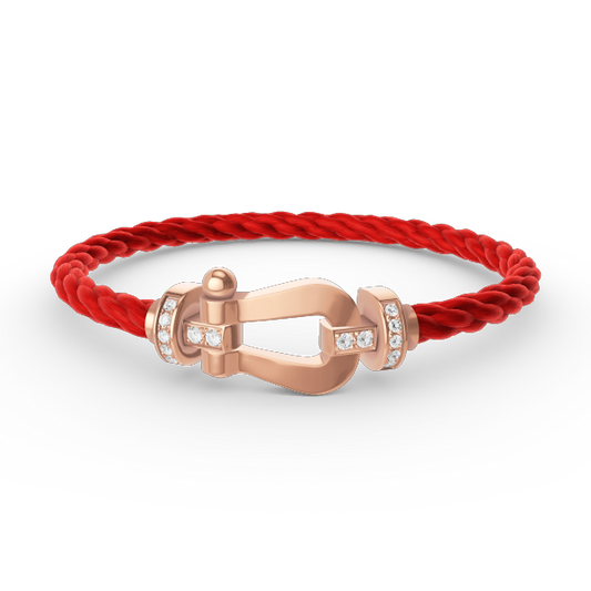 [Crown & Jewelry]FORCE LARGE HORSESHOE HALF DIAMOND BRACELET ROSE GOLD
